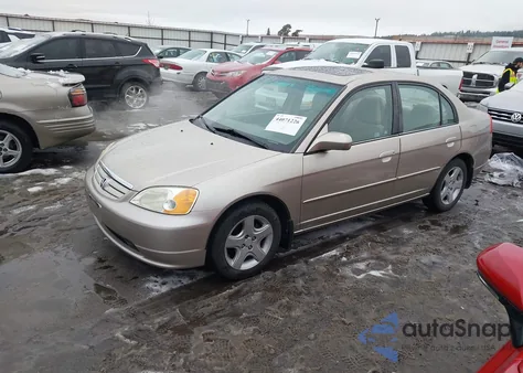 2002 Honda Civic Ex z USA, uszkodzony, nr VIN JHMES26702S002711